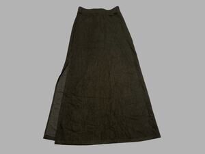 NWT Halara Black Ribbed Midi Maxi Skirt Side Slit Stretch Casual Size S